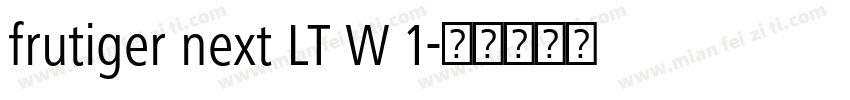frutiger next LT W 1字体转换